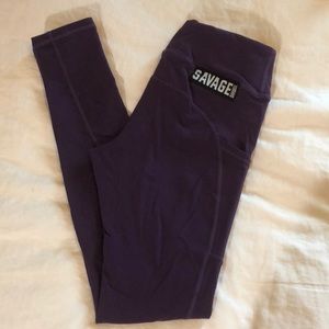 Savage barbell leggings purple